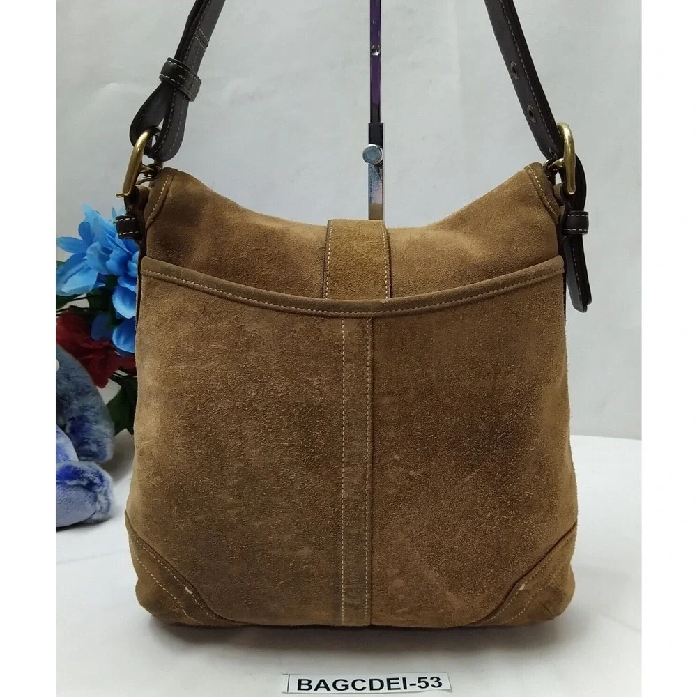 Coach brown suede